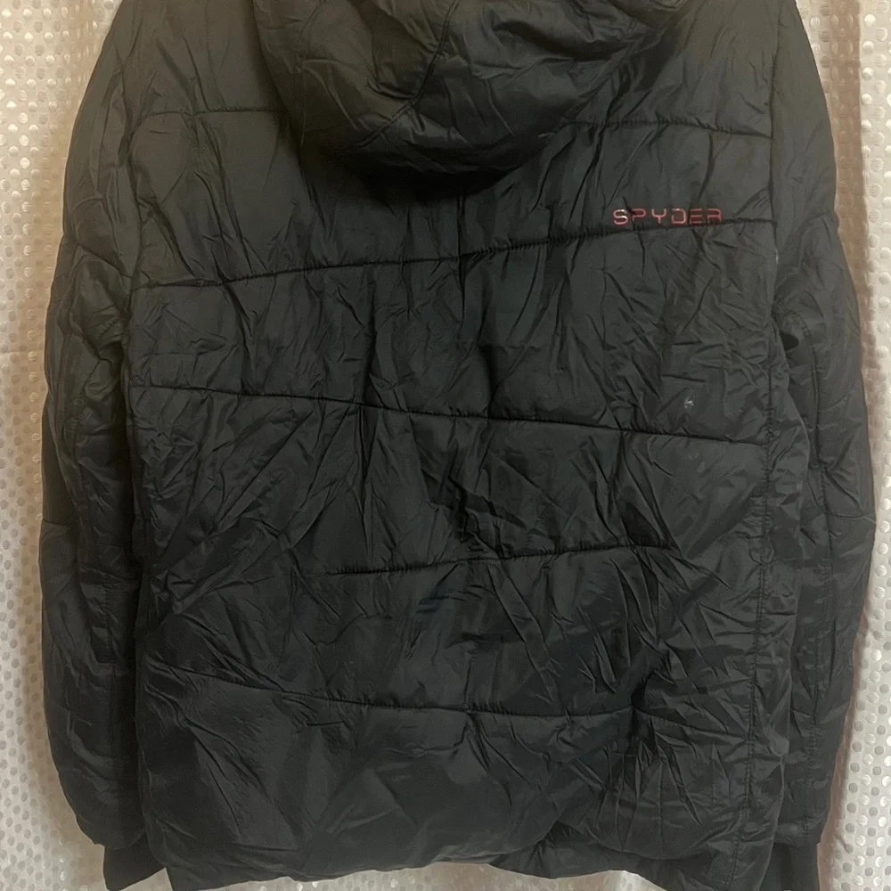 Spyder fleeced lined Puffer Jacket with Red Logo boys Sz XL (18/20) outdoors